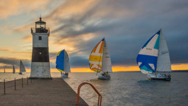 Boats Sailing in Presque Isle Bay