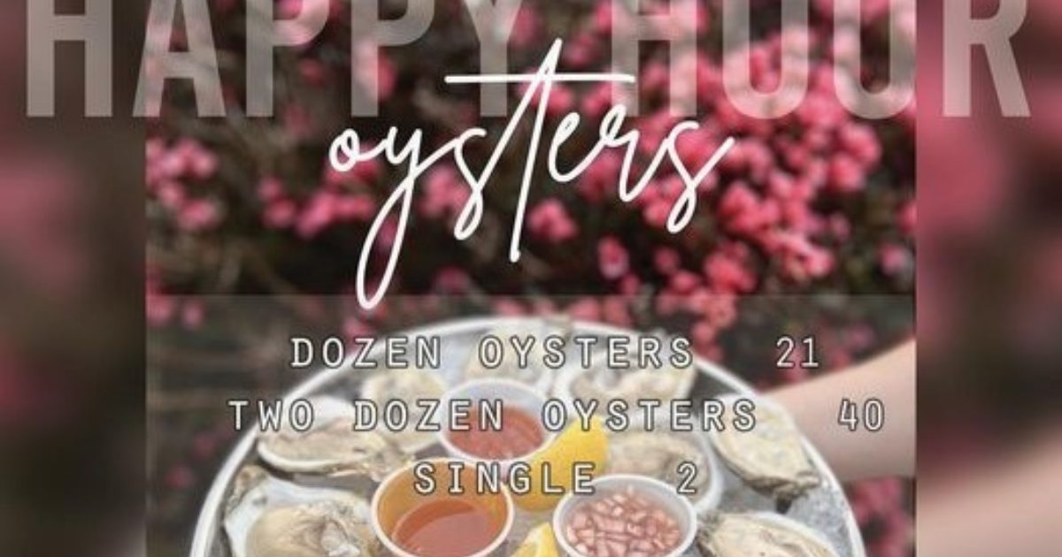 Happy Hour Oysters Lake Erie Wine Country